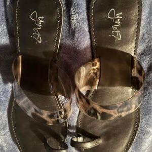 Vincci Black and Brown Women's Sandals